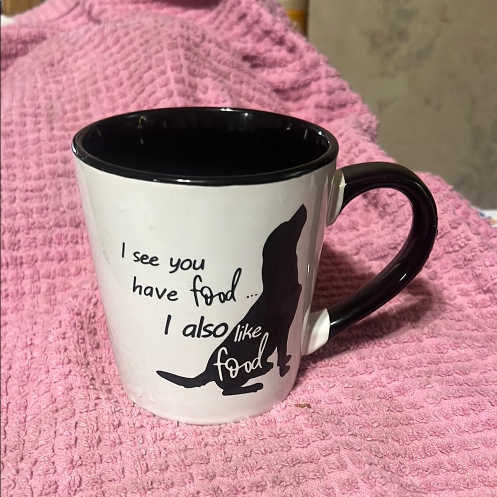Black and White Dog-Themed Mug